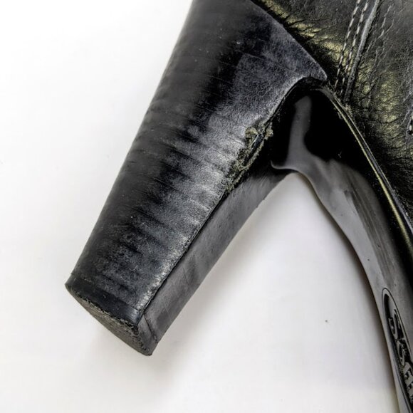 Sofft Shoes Platform Buckle Ankle Booties Womens 6.5 Black Leather Moto Boot - Picture 5 of 7